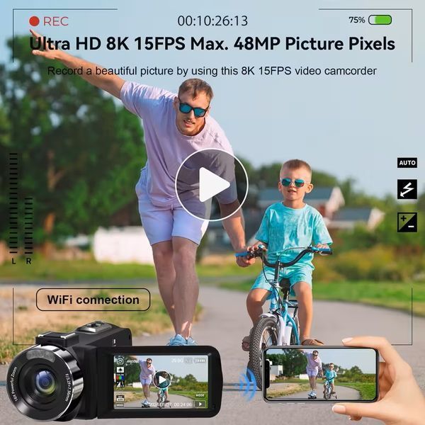 Цифрова 8K WiFi відеокамера GDT226 фото