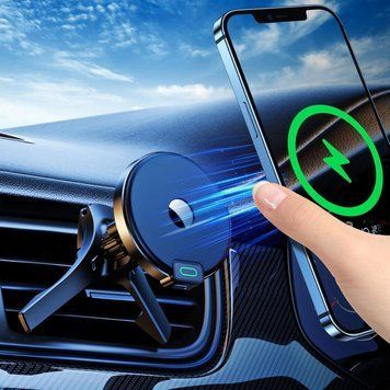 Бездротовий автомобільний зарядний пристрій Seiaol 15 Вт Magsafe GD2187 фото