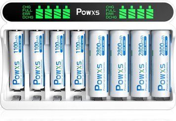 Зарядное устройство POWXS LCD на 8 слотов для аккумуляторов AA/AAA GD1185 фото