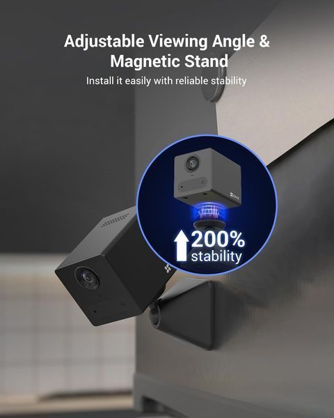 Автономная 1080p Wi-Fi камера с батареей Ezviz CS-CB2, 2Мп, черный м0010 фото