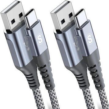 Нейлоновий кабель USB C 2.0A MAXGROUP (2 шт) GD2143 фото