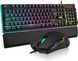 Набір ігрової RGB клавіатури та миші RedThunder K10, розкладка (QWERTZ DE), чорна т0212 фото 1