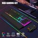 Набір ігрової RGB клавіатури та миші RedThunder K10, розкладка (QWERTZ DE), чорна т0212 фото 2