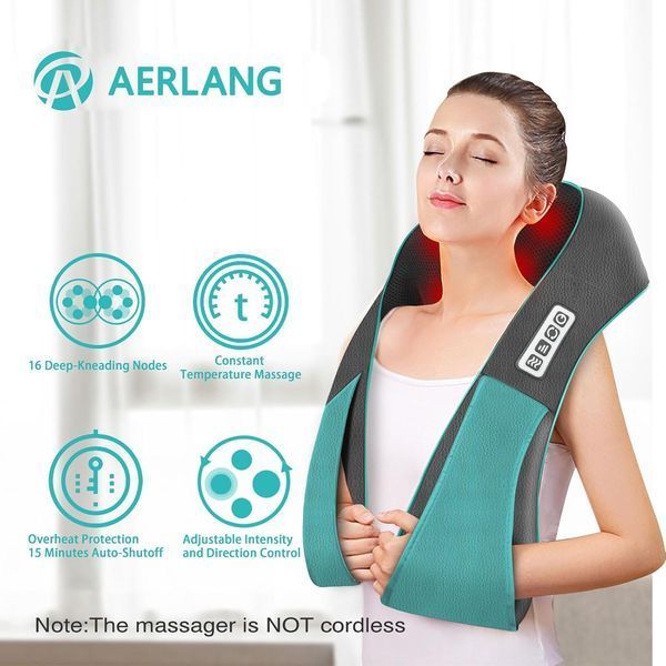 Шиацу-массажер AERLANG для шеи и спины с подогревом GD2930 фото