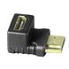 Переходник угловой для монитора/телевизора с HDMI-HDMI 90 &deg; Lesko 0667 фото 4