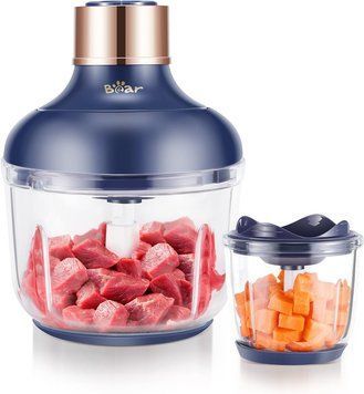 Електричний подрібнювач продуктів Bear з 2 скляними чашами (GD458) 2733749012 фото