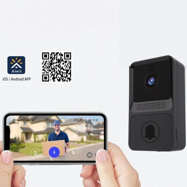 WiFi Відеодомофон KKMOON Aiwit Z20,чорний т0074 фото