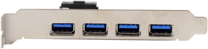 Адаптер карты расширения PCI Express HUB 4 порта PCI-E &ndash; USB 3.0 для материнской платы 1759 фото
