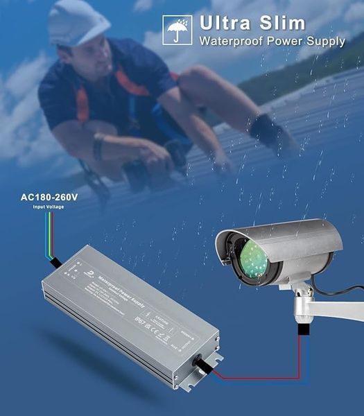Блок питания LED 12 В 200 Вт 16,67 А DUSKTEC IP67 для светодиодных ламп 0525 фото