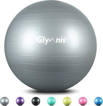 Мяч для йоги и тренировок Glymnis 55х65х75см, серый 1044 фото
