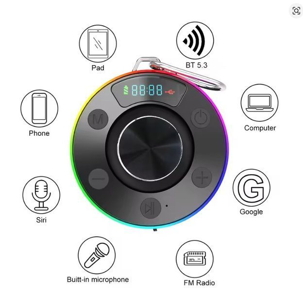 Водонепроникна Bluetooth колонка IPX7 GD2760 фото