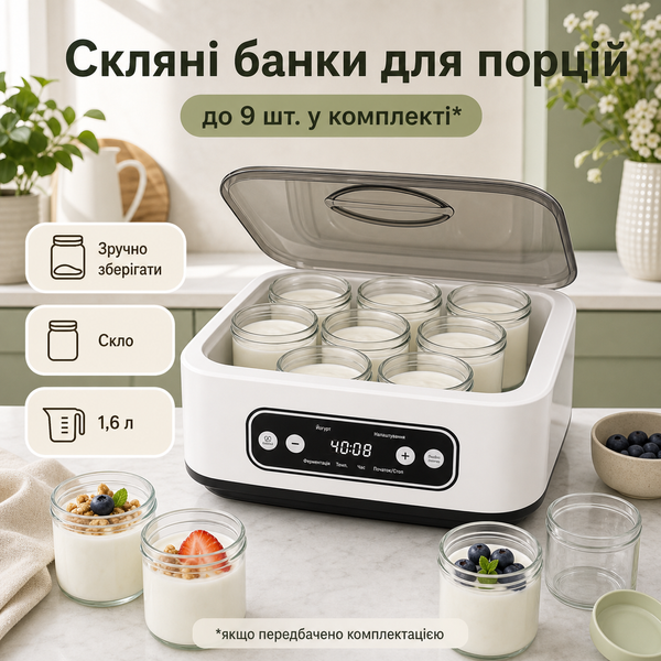 Автоматическая йогуртница с электронным управлением и объемом 1,6 л GDT277 фото