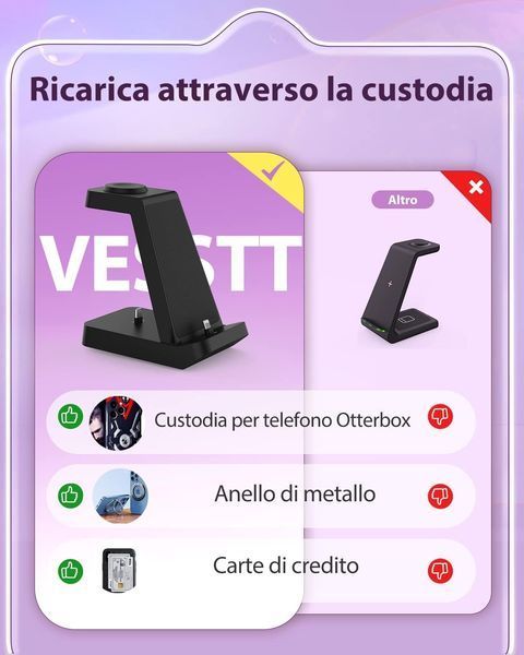 Беспроводное зарядное устройство VESSTT 18 Вт (1439) 2703532350 фото