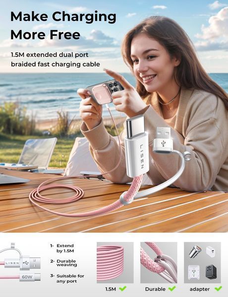 Ультратонка зарядна станція 2-в-1 для Apple MagSafe 2456 фото