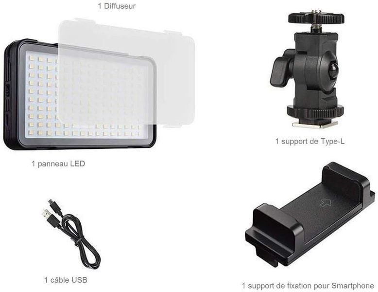 Світлодіодний відеоліхтар Godox LEDM150 для смартфона з тримачем 1246 фото